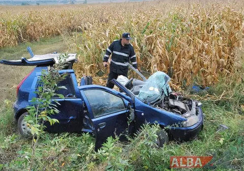 DOI MORŢI, într-un grav accident de circulaţie, în Alba