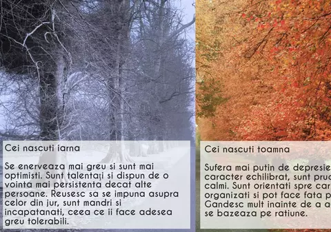 Ce personalitate ai în funcţie de anotimpul în care te-ai născut