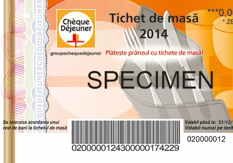 Tichetele de masă, şi pe card