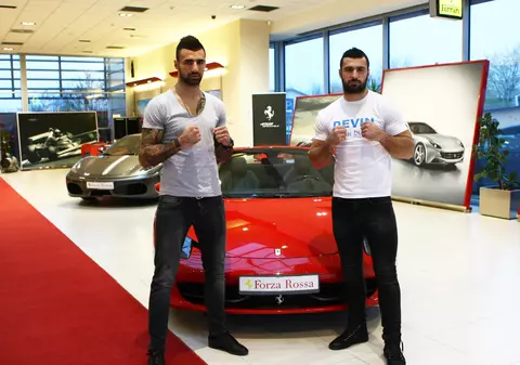 GALERIE FOTO / Fraţii Stoica s-au pregătit pentru gala de la Monza testând un Ferrari