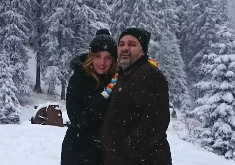 Ioana Maria Moldovan și-a serbat onomastica împreună cu tatăl ei, în Hotelul de Gheață de la Bâlea Lac | FOTO