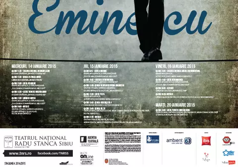 Actorii teatrului din Sibiu recită poezii de Eminescu în spaţii publice