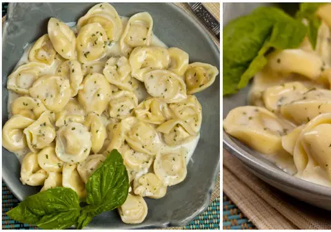 Tortellini cu sos alb