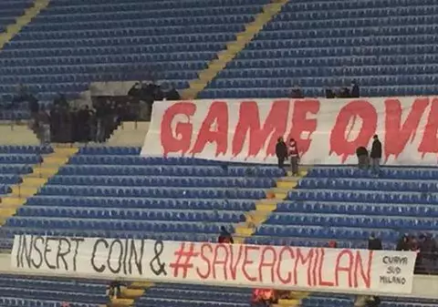 Suporterii de la AC Milan, duri cu favoriții: ”Game Over!”