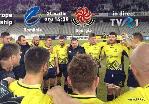 Derby-ul România - Georgia la rugby, în direct la TVR