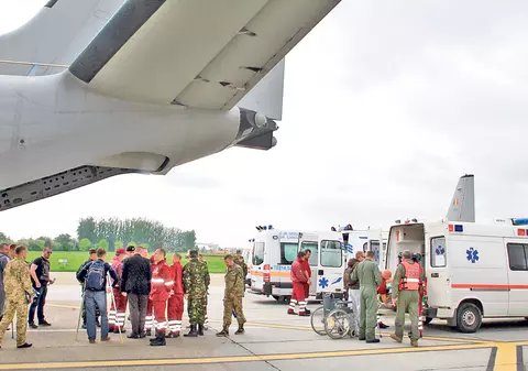 Soldați ucraineni răniți, internați la Spitalul Militar din Capitală