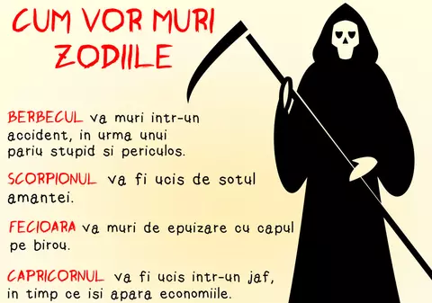 Horoscop: Cum o să mori în funcţie de zodia ta