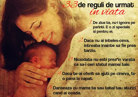 33 DE REGULI DE URMAT ÎN VIAŢĂ