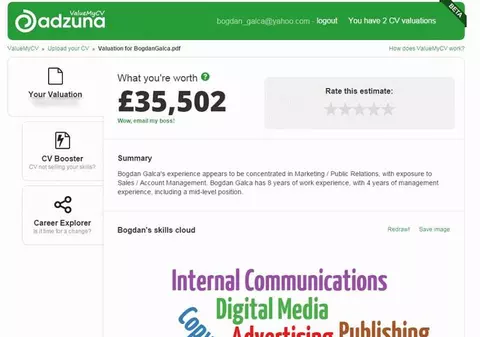 Cât VALOREZI pentru ANGAJATORUL TĂU! Urci CV-ul AICI și aplicația ÎȚI SPUNE!