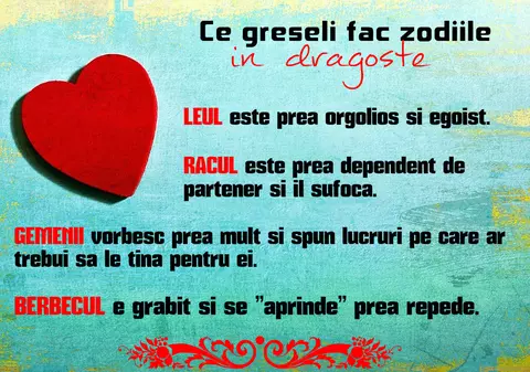 Horoscop: Ce greşeli faci în dragoste şi sex în funcţie de zodia ta