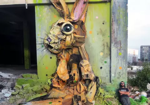 Operele de artă din gunoaie au luat cu asalt străzile din Portugalia și Spania 