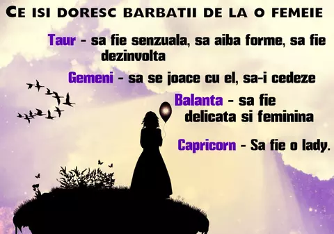 Ce vor bărbaţii de la o femeie în funcţie de zodie