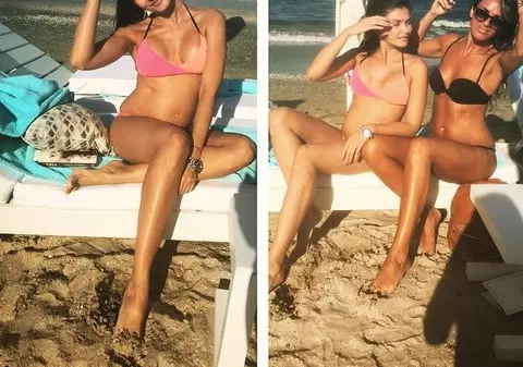 Nu zici că-i gravidă în șapte luni! Ce sexy și frumoasă e Alina Pușcaș în costum de baie! | FOTO