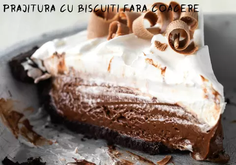Rețetă: PRĂJITURĂ ÎN STRATURI CU BISCUIȚI OREO (FĂRĂ COACERE)