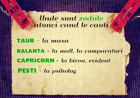 Unde sunt zodiile când le cauţi