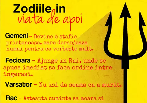 HOROSCOP: CE PĂŢEŞTI ÎN VIAŢA DE APOI ÎN FUNCŢIE DE ZODIE