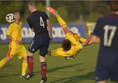Dinamovistul Moldoveanu, gol de generic în amicalul România - Scoţia 1-1 / VIDEO