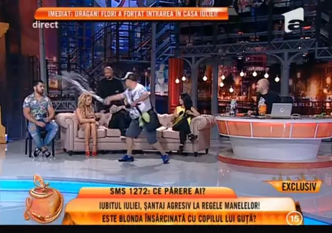 Guță, reacție necontrolată! A spart un pahar într-un "dușman!", în direct: "Fraiere, îți arăt eu ție!"