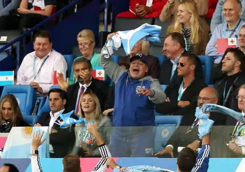 Maradona s-a manifestat ca un ultras la Cupa Mondială de rugby!