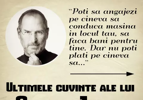Ultimele cuvinte ale lui STEVE JOBS - mesajul lui pentru omenire