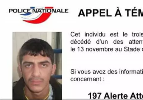 Atentate la Paris: Poliția a difuzat fotografia celui de-al treilea kamikaze de la Stade de France 