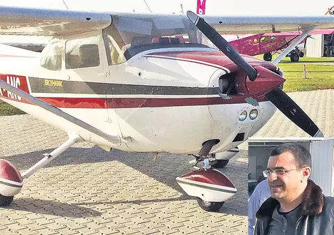 Mihai Mărgineanu se pregătește de iarnă - Și-a ascuns avionul la Galați