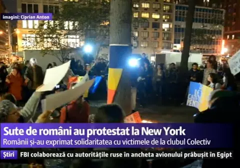 Sute de români au ieșit în stradă la New York | VIDEO