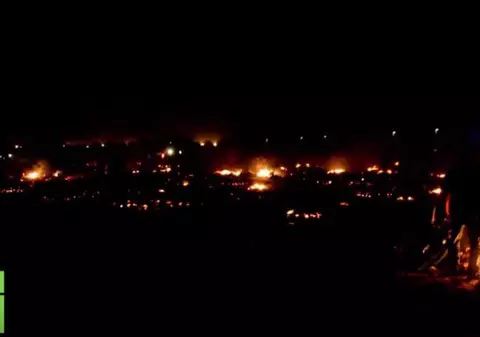 Răzbunare? Incendiu la o tabără de refugiați din Franța | VIDEO