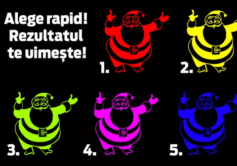 Testul culorilor cu Moș Crăciun! Alege unul și vezi ce spune asta despre tine