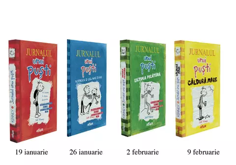 Prima carte din colecția "Jurnalul unui puști", recomandată de Libertatea, apare marţi, 19 ianuarie