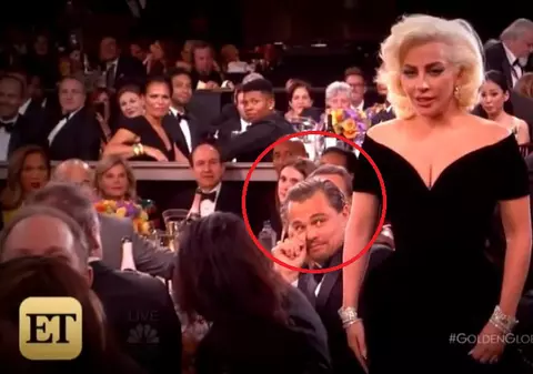 Filmulețul care a amuzat internetul! Ce față face Leonardo DiCaprio când trece pe lângă el Lady GaGa