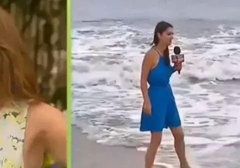 Moment penibil, în direct. O prezentatoare a rămas fără sutien în faţa camerelor de filmat | VIDEO
