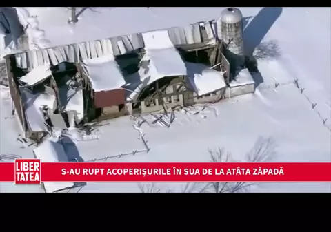 Acoperișuri rupte de zăpadă în SUA