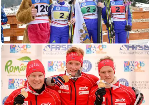 Norvegia a câștigat ștafeta masculină de biatlon la tineret, la Mondialele de la Cheile Grădiștei. România, pe 9