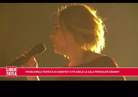 PREMIILE GRAMMY 2016. Adele a avut probleme cu sunetul în timpul show-ului | VIDEO