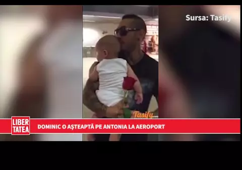 Dominic a așteptat-o pe Antonia la aeroport alături de Alex Velea | VIDEO