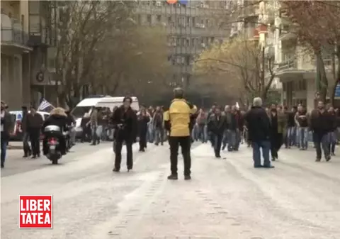 Bătăi la Atena între poliție și fermieri|VIDEO