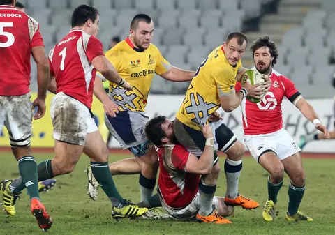 ”Stejarii”, victorie Cupa Europeană de rugby: 39-14 cu Portugalia. Primă repriză catastrofală