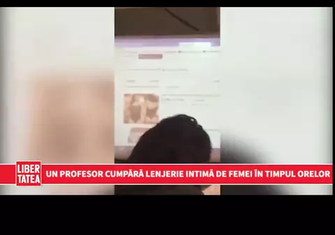 Un profesor cumpără lenjerie intimă de femei în timpul orelor | VIDEO