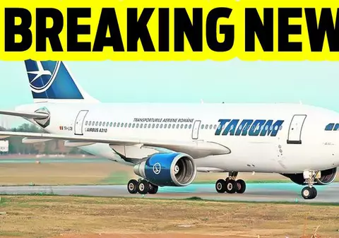 UPDATE: Incendiu la motorul unui avion Tarom | FOTO