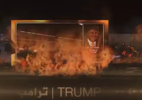 Donald Trump a fost folosit de ISIS într-un video de propagandă lansat după atentatele din Bruxelles. Miliardarul apare cuprins de flăcări
