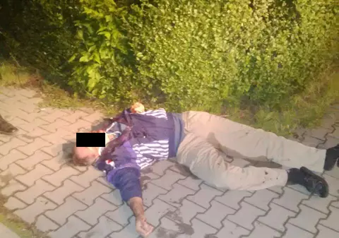 FOTO ȘOCANT! Găsit mort lângă spitalul din Târgu Jiu, într-o baltă de sânge