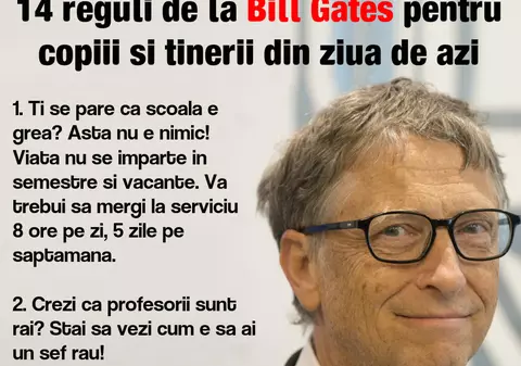 14 reguli de viață de la Bill Gates, pe care orice tânăr ar trebui să le știe