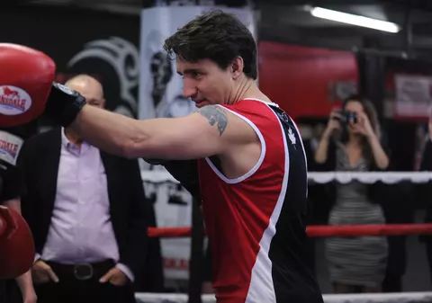 Premierul Canadei, la sala de box | VIDEO