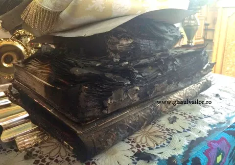 Biserica incendiată de un grup de sataniști