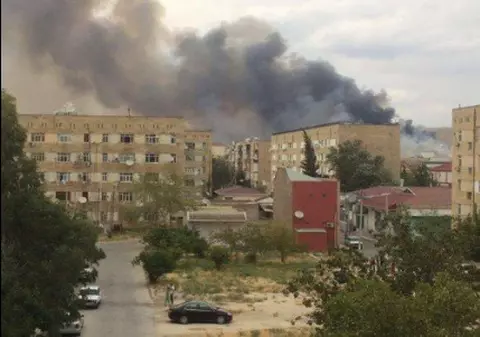 Explozie puternică la o fabrică de arme din Azerbaijan | VIDEO