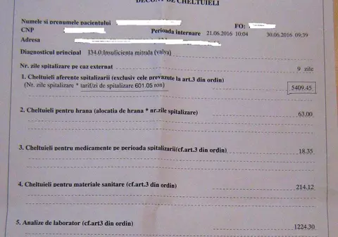 Spitalizarea în București, mai scumpă decât o vacanță de cinci stele în Grecia