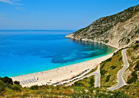 (P) Myrtos, cea mai frumoasă plajă din Kefalonia