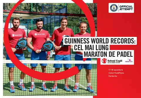 Patru români, în Cartea Recordurilor. Au jucat, în scopuri caritabile, cel mai lung joc de padel din lume!