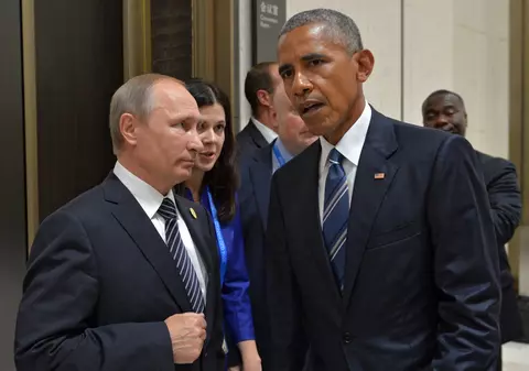 Ultima întâlnire Barack Obama - Vladimir Putin. Cei doi lideri au discutat timp de câteva minute